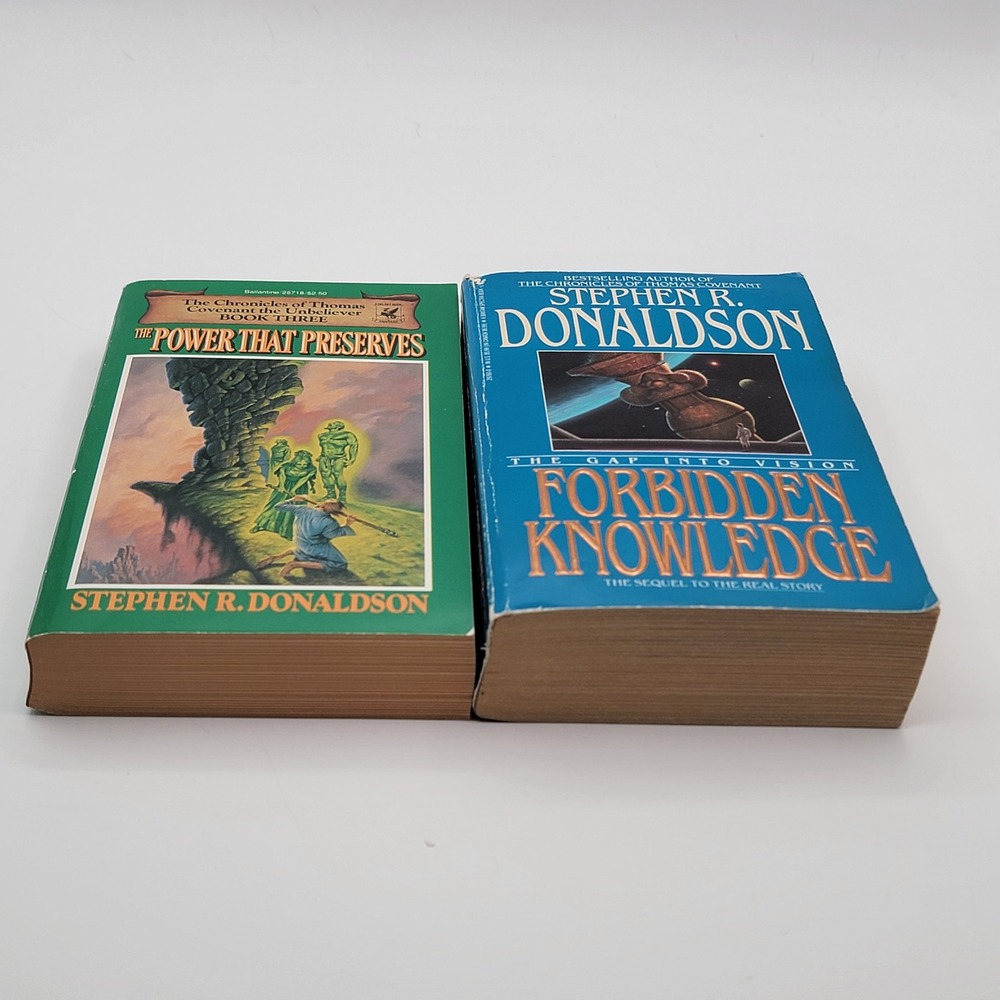 Stephen R. Donaldson Forbidden Knowledge & Power That Preserves Paperbacks Good